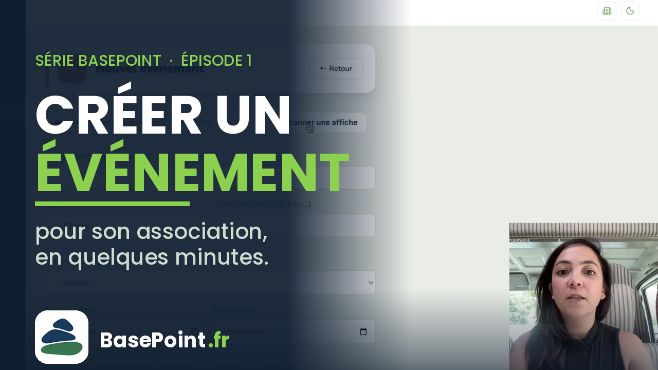 Créer un événement associatif avec BasePoint